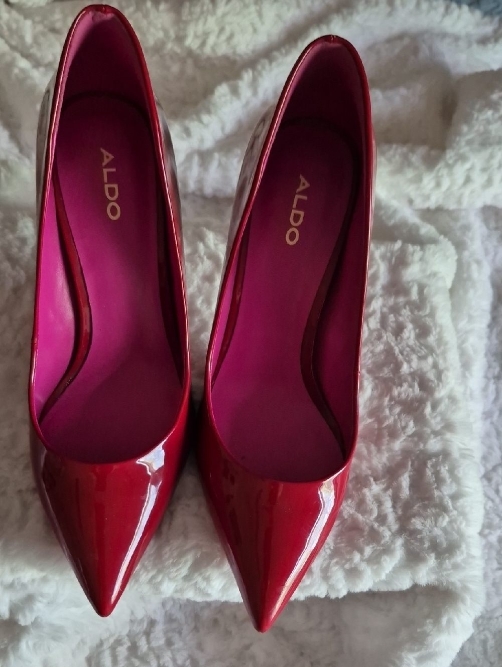 Aldo Cherry Red Patent Stilettos - Picture 2 of 5